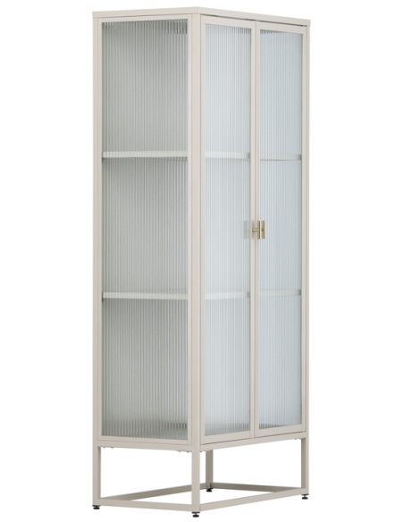 vitrineskab vitrine beige moderne design stuemøbler opbevaring køkken