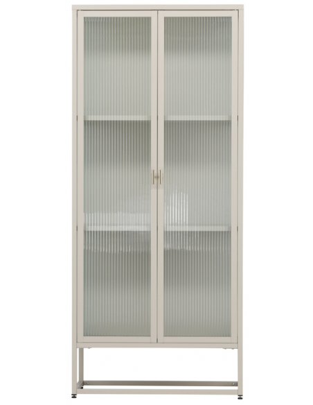 vitrineskab vitrine beige moderne design stuemøbler opbevaring køkken