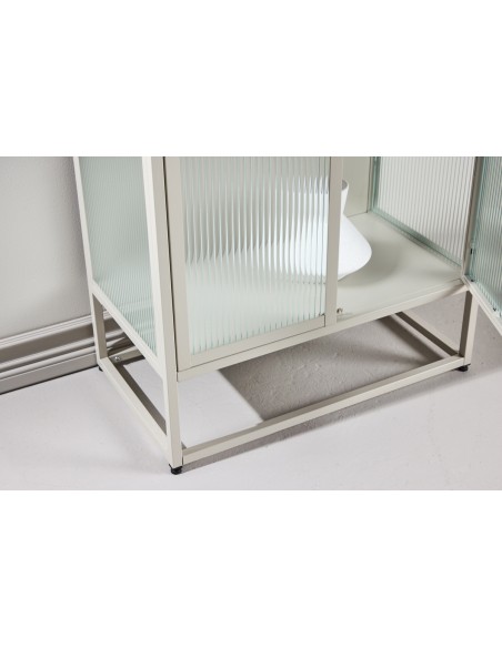vitrineskab vitrine beige moderne design stuemøbler opbevaring køkken