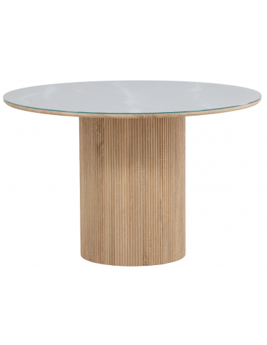 rundt spisebord 120 4 6 personer stole moderne design træ marmor