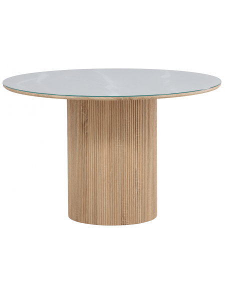 rundt spisebord 120 4 6 personer stole moderne design træ marmor