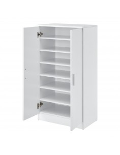 Skoskab gulv træ billigt eg egetræ garderobe entre hvid 2