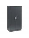 Skoskab i møbelplade H108 x B55 x D35 cm - Antracit