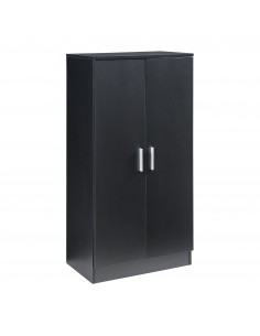 Skoskab gulv træ billigt eg egetræ garderobe entre sort