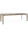 ASIR Spisebord med udtræk i stål og keramisk glas 180 - 250 x 100 cm - Beige/Travertin sten