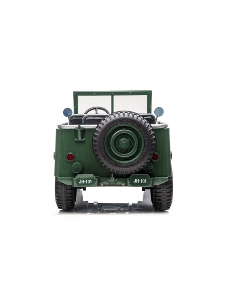 elbil bil elektrisk børn udendørs legetøj udeleg indendørs jeep army militær