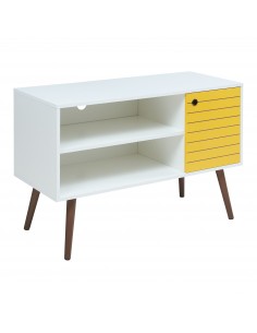 tvbord træ moderne design skydelåger opbevaring stuemøbler