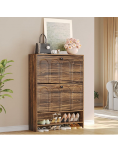 Skoskab gulv træ brun garderobe entre