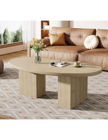 organisk sofabord træ moderne design indretning