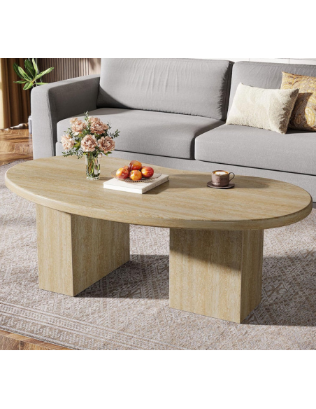 organisk sofabord træ moderne design indretning