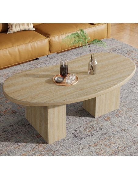 organisk sofabord træ moderne design indretning