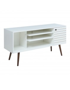 tvbord træ moderne design skydelåger opbevaring stuemøbler