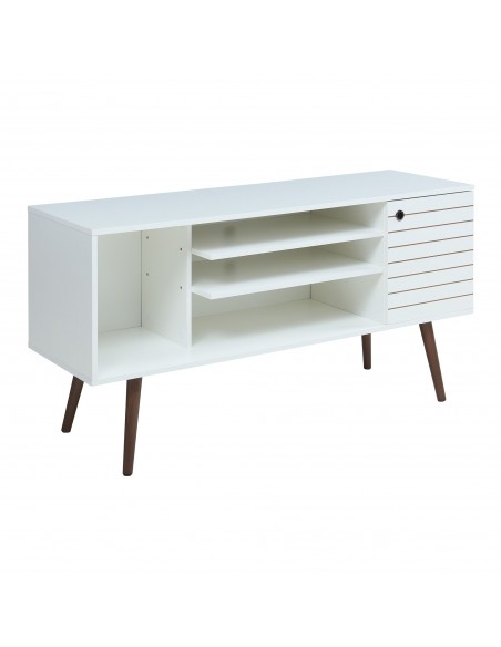 tvbord træ moderne design skydelåger opbevaring stuemøbler