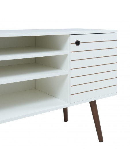 tvbord træ moderne design skydelåger opbevaring stuemøbler
