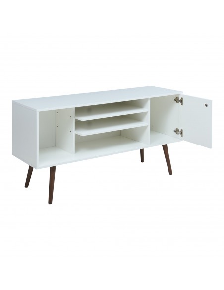 tvbord træ moderne design skydelåger opbevaring stuemøbler