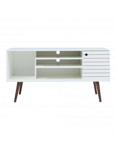 tvbord træ moderne design skydelåger opbevaring stuemøbler