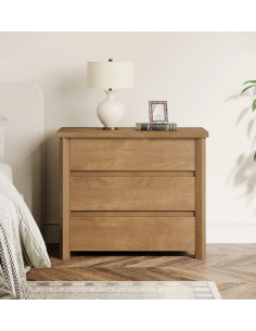 sengebord natbord træ brun garderobe soveværelse kommode