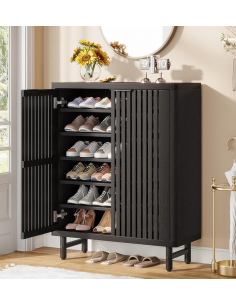 Skoskab gulv træ sort garderobe entre 2