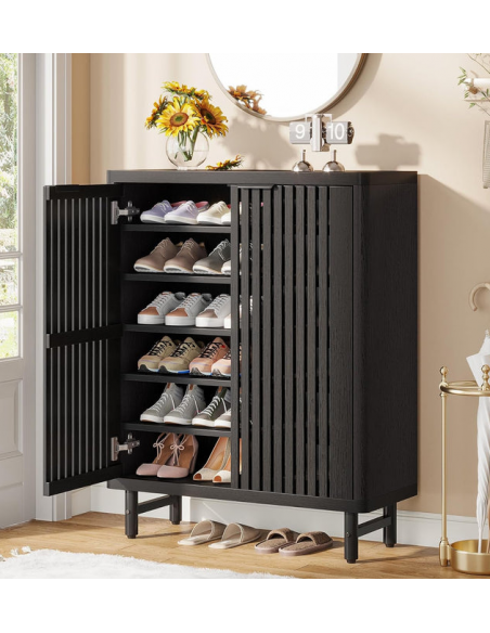 Skoskab gulv træ sort garderobe entre