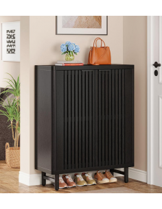 Skoskab gulv træ sort garderobe entre