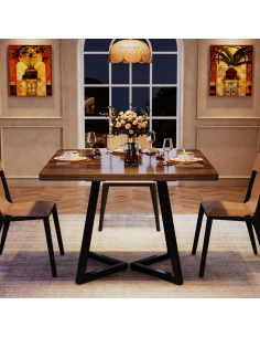 firkantet firekantet kvadratisk spisebord indretning moderne 2