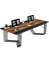 Skrivebord i metal og MDF 200 x 100 cm - Sort/Brun