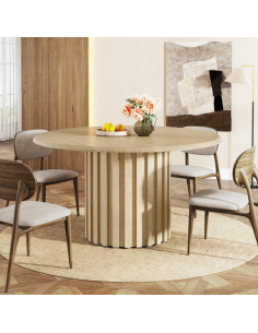 rundt spisebord indretning 120 moderne design træ eg 2