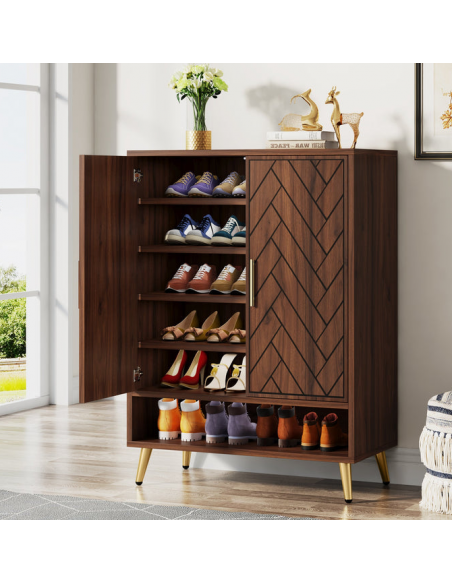 Skoskab gulv træ sort garderobe entre