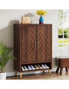 Skoskab gulv træ sort garderobe entre