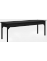 Skrivebord i metal og møbelplade 200 x 60 cm - Sort
