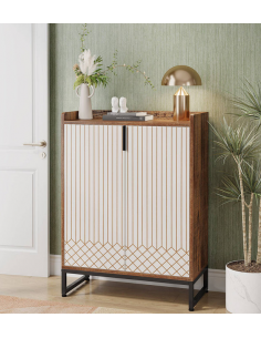 Skoskab gulv træ hvid garderobe entre