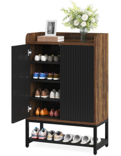 Skoskab gulv træ sort garderobe entre