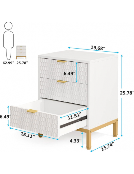 sengebord natbord træ garderobe soveværelse