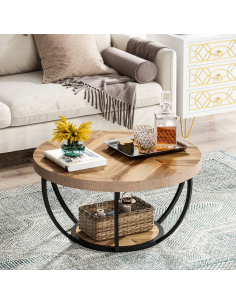 rundt sofabord træ moderne design indretning 2