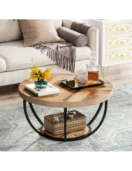 rundt sofabord træ moderne design indretning