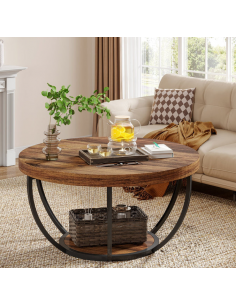 rundt sofabord træ moderne design indretning 2