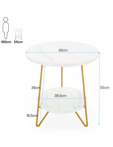 sidebord rundt sofabord træ moderne design indretning