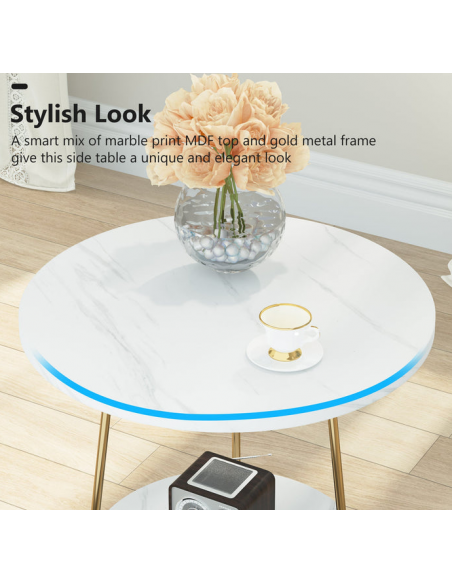 sidebord rundt sofabord træ moderne design indretning