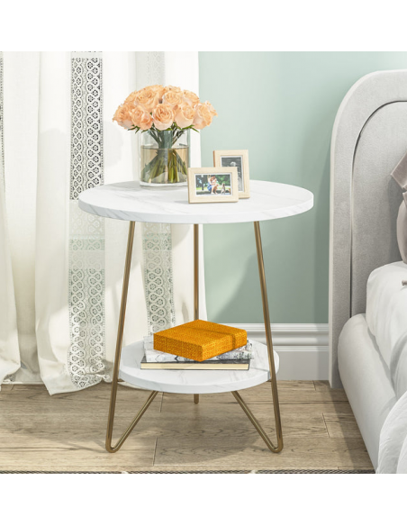 sidebord rundt sofabord træ moderne design indretning