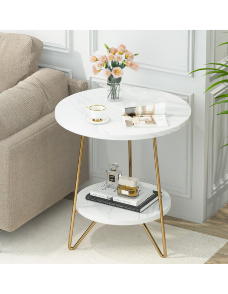 sidebord rundt sofabord træ moderne design indretning