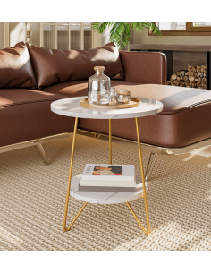 sidebord rundt sofabord træ moderne design indretning 2