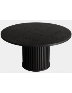 rundt spisebord indretning 120 moderne design træ sort 2