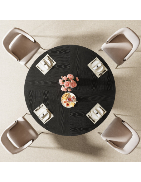 rundt spisebord indretning 120 moderne design træ sort rundt spisebord indretning 120 moderne design træ sort