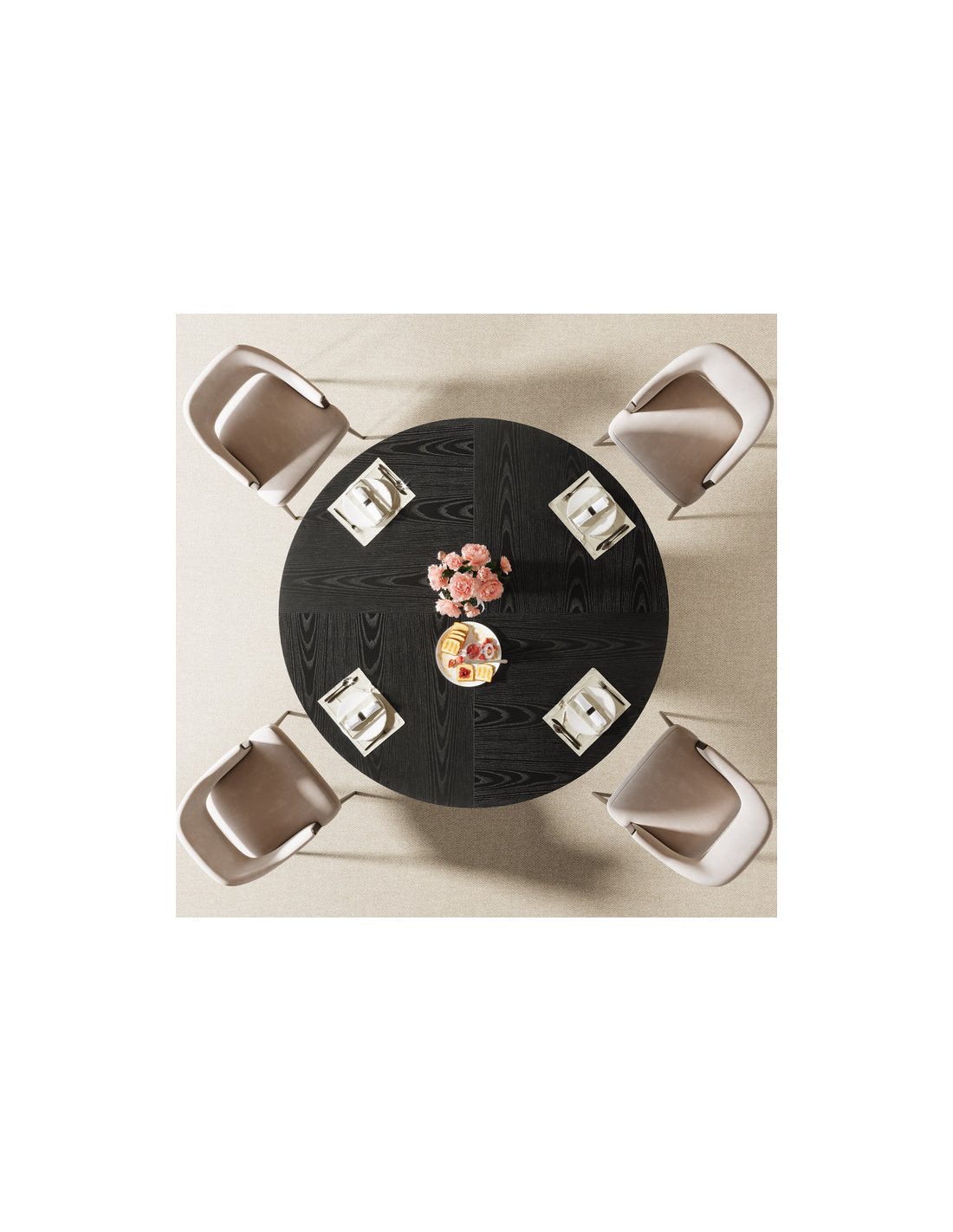 rundt spisebord indretning 120 moderne design træ sort rundt spisebord indretning 120 moderne design træ sort