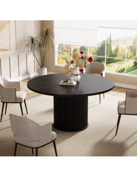 rundt spisebord indretning 120 moderne design træ sort rundt spisebord indretning 120 moderne design træ sort