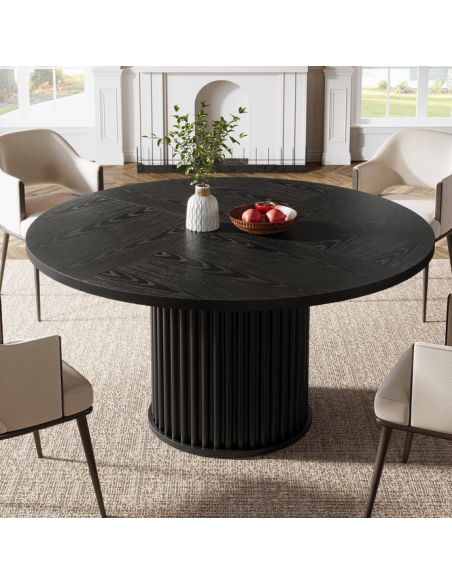 rundt spisebord indretning 120 moderne design træ sort rundt spisebord indretning 120 moderne design træ sort