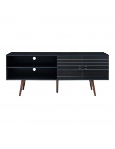 tvbord træ moderne design skydelåger opbevaring stuemøbler