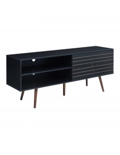 tvbord træ moderne design skydelåger opbevaring stuemøbler 2