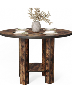 rundt spisebord indretning 100 sort brun