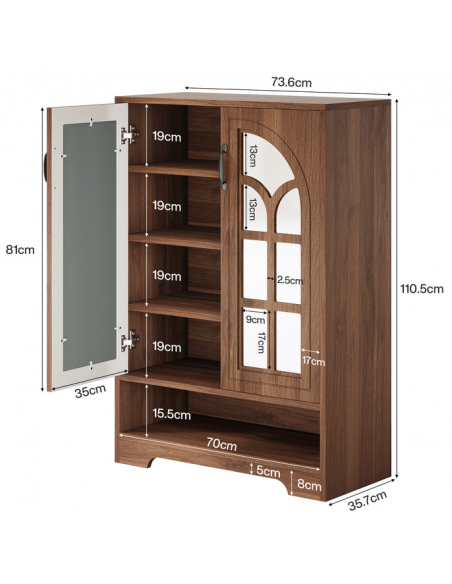 Skoskab gulv træ sort garderobe entre